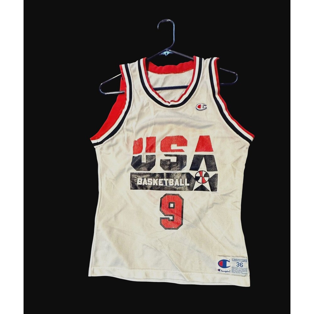 Michael Jordan 1992 Dream Team Champion Jersey Olympics USA White Men 36 Small